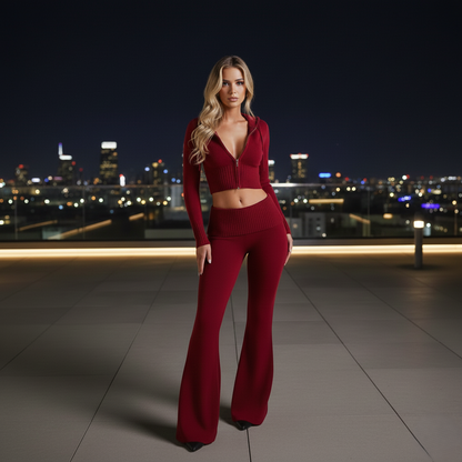 Fashion Women Ribbed Knit